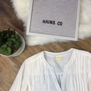 Maeve Blouse- White Cotton Button Down- 4